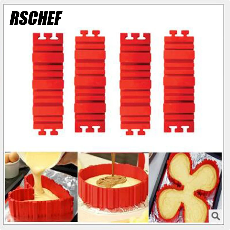 RSCHEF силиконовая форма для торта набор из четырех частей Бесплатная комбинация