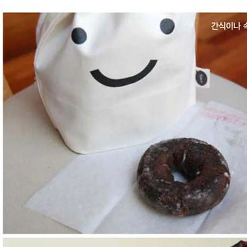 1 шт. милая сумка с кроликом на шнурке черный/белый карман многофункциональная