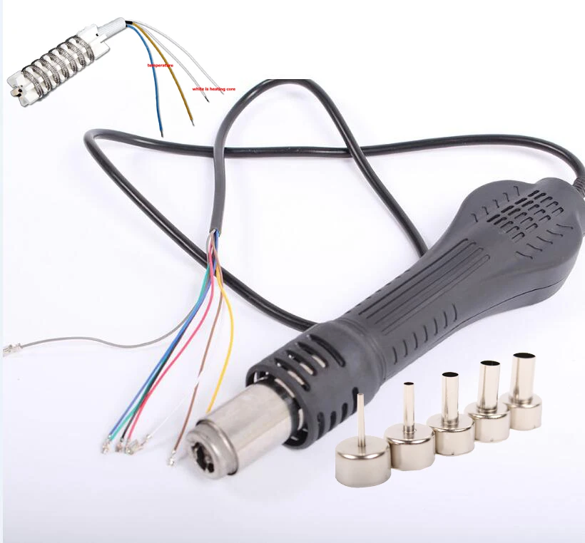 

FEORLO Portable Hot Air Gun BGA Rework Solder Station Heat Gun Hot Air Desoldering Gun Handle for858 8586 858D+ 878