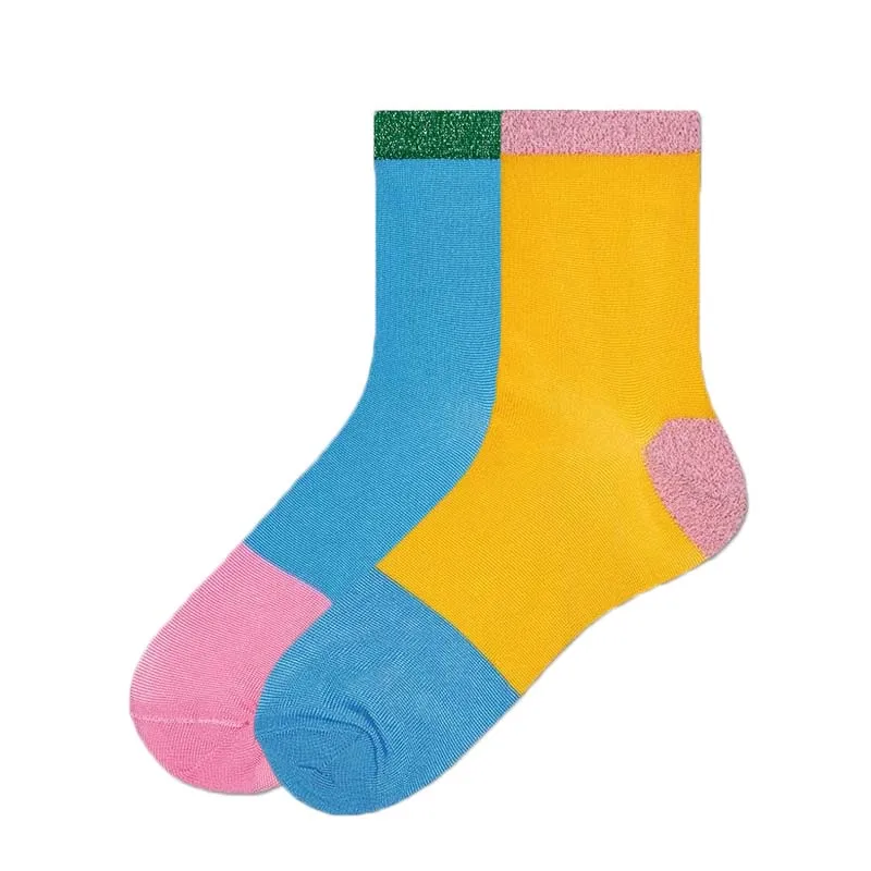 [COSPLACOOL] европейские дизайнерские блестящие носки модные золотые серебряные