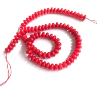 wholesale 1string natural red coral beads 4x7mm roundel beads spacer beads tiny beads for jewelry making 15 5string