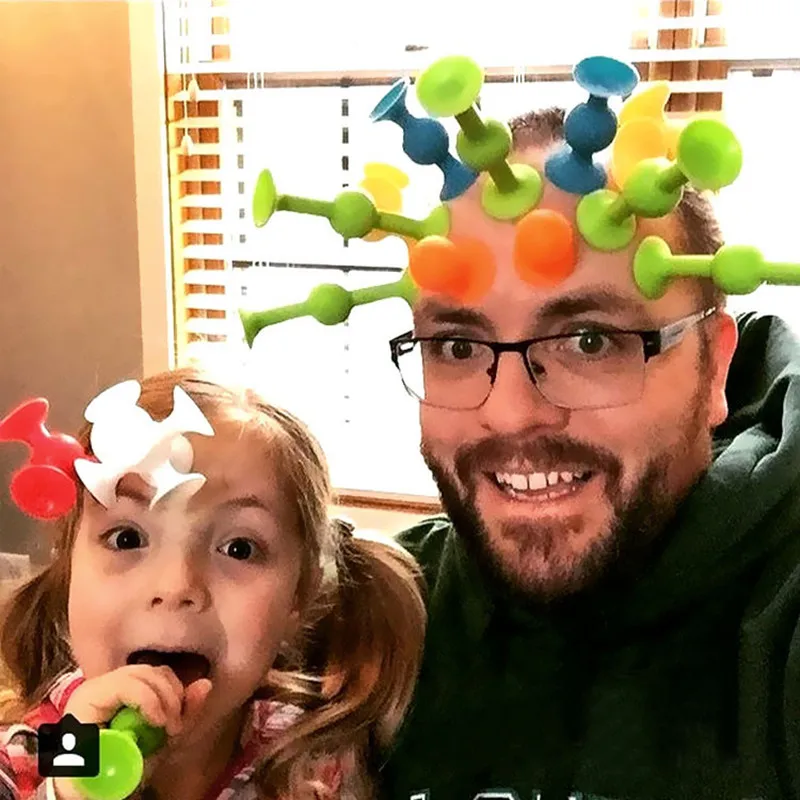 Новые Мягкие строительные блоки для детей DIY Squigz Sucker забавные Силиконовые Блоки модель строительные игрушки творческие подарки для детей мальчик