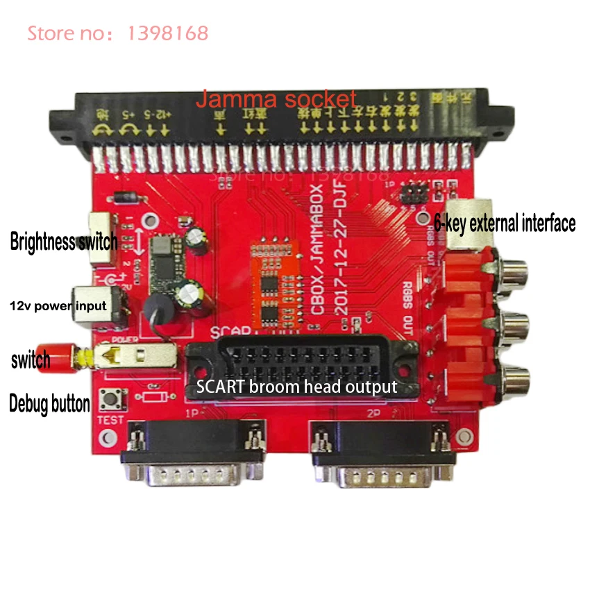 JAMMA в дБ 15pin Joypad Конвертация платы 12 В JAMMA CBOX конвертер SCART выход для JAMMA аркадная игра PCB SNK материнская плата