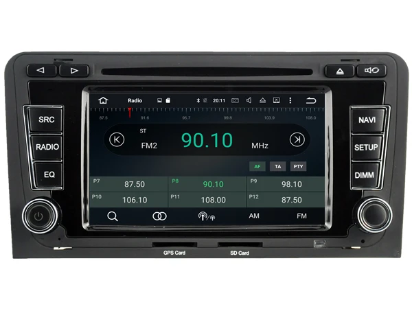 Android 8.0 CAR Audio DVD player FOR AUDI A3/S3/RS3 (2003-2012) gps Multimedia head device unit receiver BT WIFI | Автомобили и