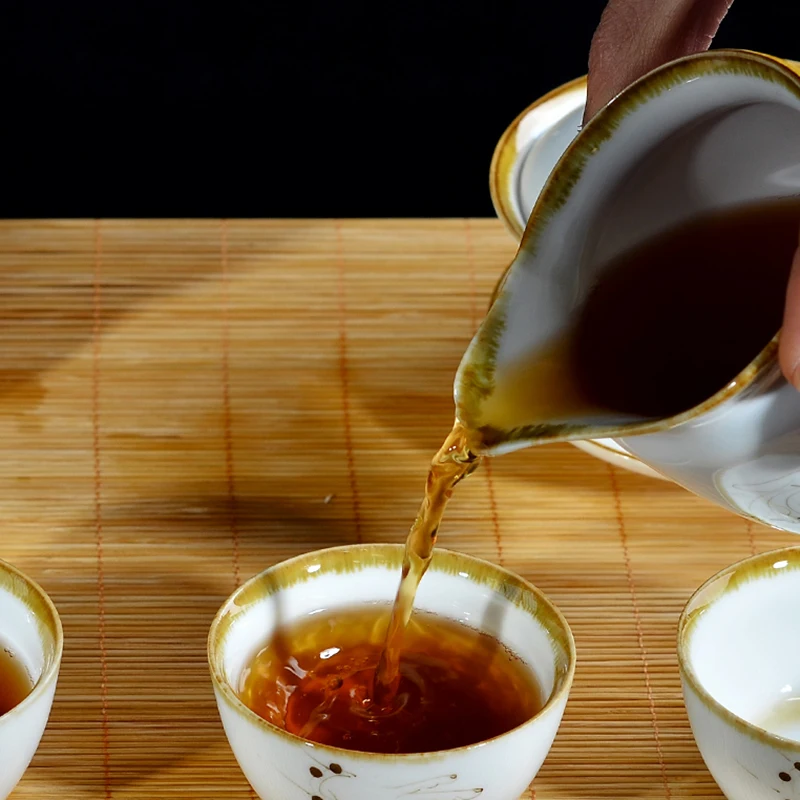 Винтажный фарфоровый чайный набор кунг фу с ручной росписью 200 мл|set tea cup|kung fu