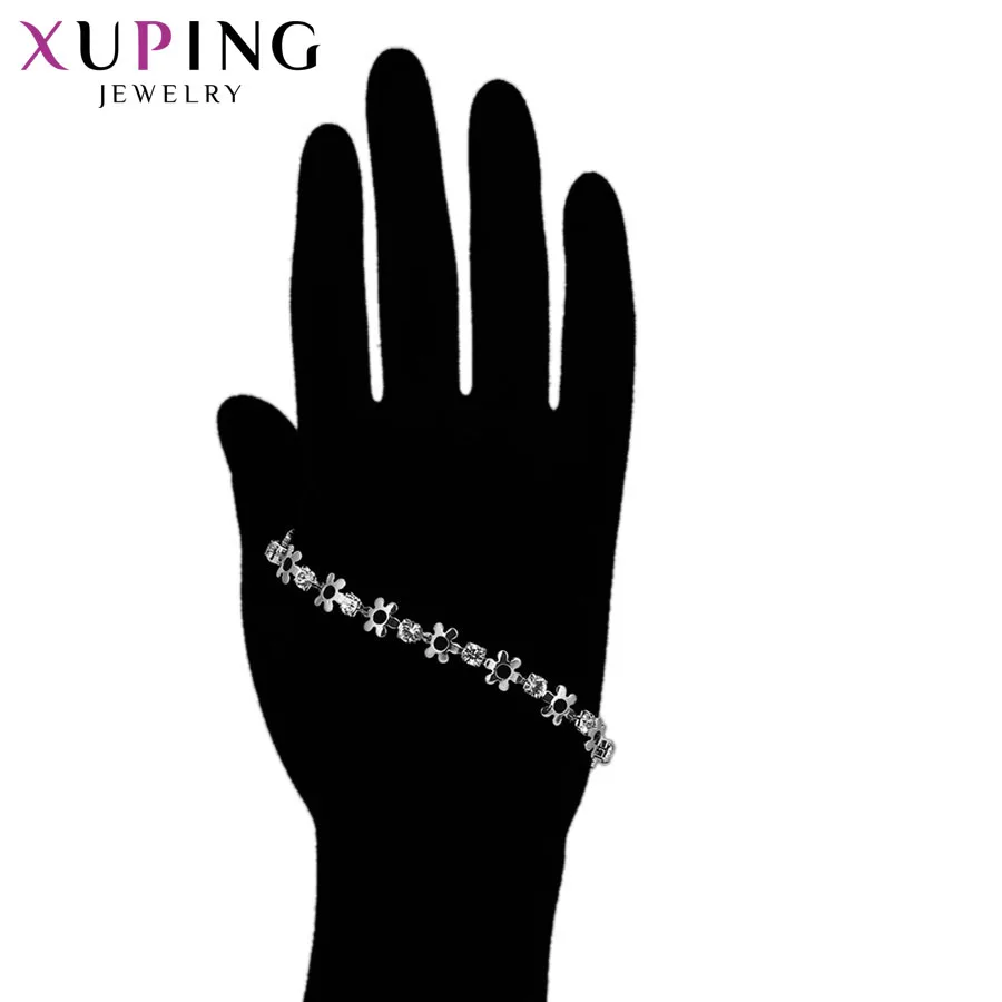 Xuping, модные простые браслеты, ювелирные изделия, стразы, особые подарки на день благодарения для женщин, S75, 8-75156