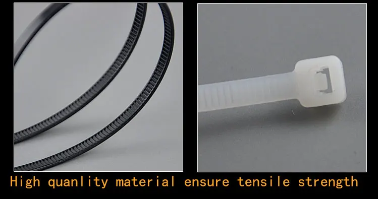 

250pcs Nylon Cable Ties 8*400 Nylon Drawstring Self-Locking Cable Zip Tie Fasten Wire Wrap Strap White Black