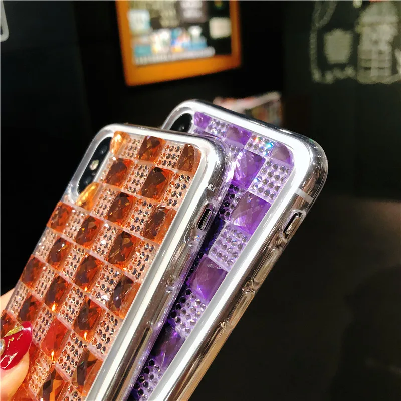Kerzzil 3D Алмазный Узор чехол для телефона iPhone X Роскошный горный хрусталь Мягкий ТПУ