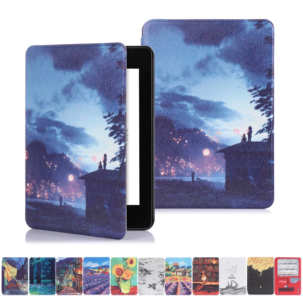 Ультратонкий умный чехол из искусственной кожи для Amazon Kindle Paperwhite 4 10-го поколения