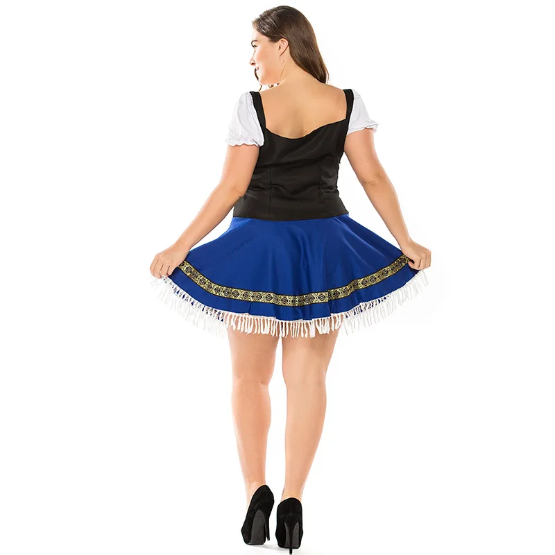 

Big Plus Size Oktoberfest Cosplay Costume for Women Adult Carnival Purim Dress Costume for Halloween party