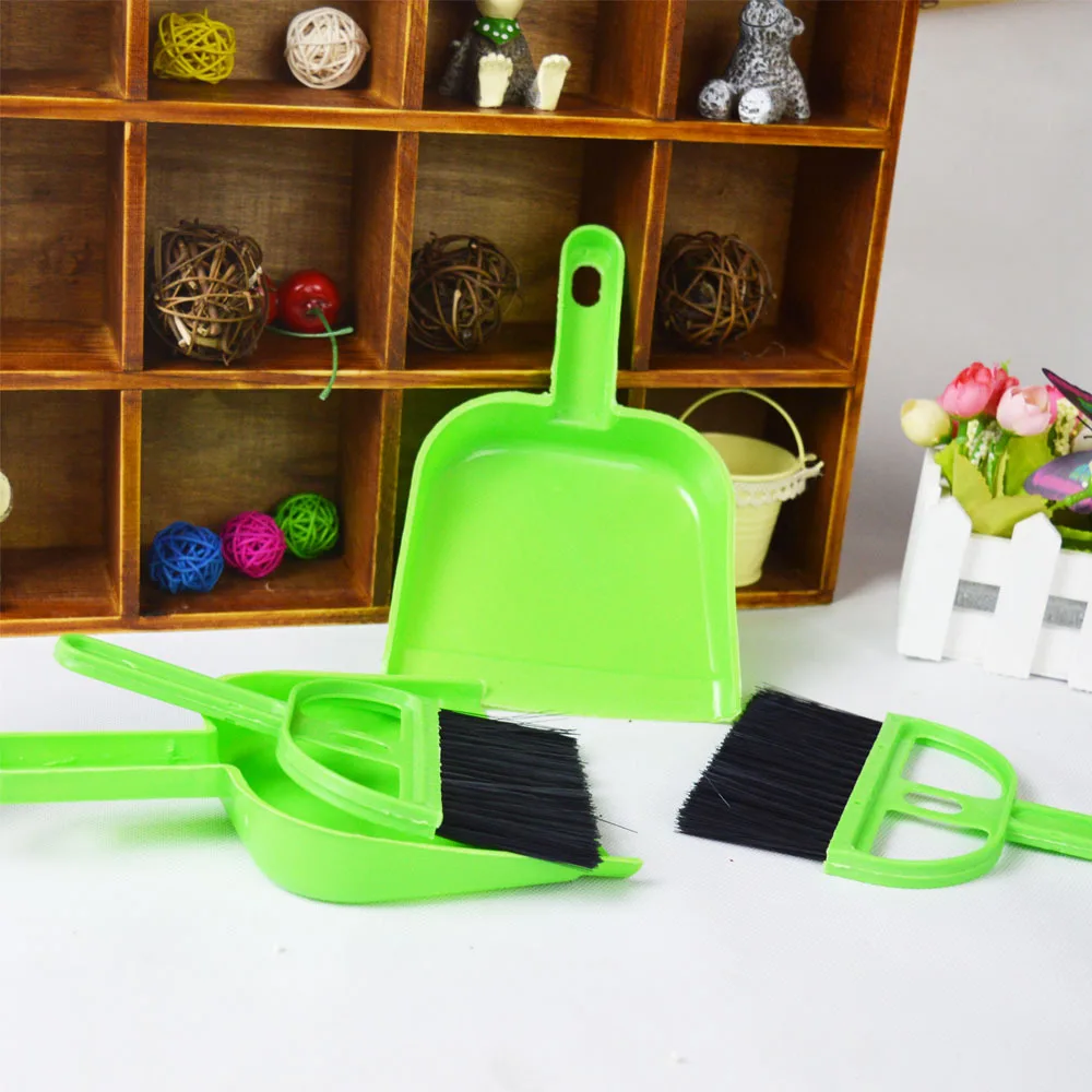 Новые Домашние животные моющие средства Пластик набор со щеткой Мини Совок и