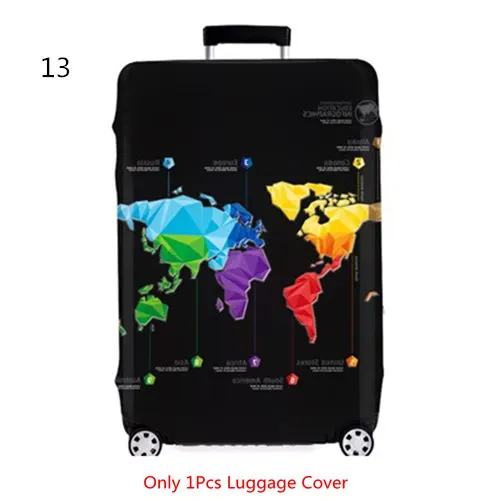 13 Luggage Cover Защитный чехол для багажа для женщин и мужчин, эластичный тканевый чехол для чемодана, защита для багажа, пылезащитный чехол, органайзер, аксессуары для путешествий - Цвет: 13 Luggage Cover