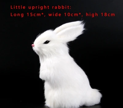 6Littleupright rabbi Настоящие волосы, куклы кролика, Имитация животных, игрушки для кошек, мяут, детские милые плюшевые игрушки для питомцев, модели, украшения, Xtmas, подарок, 12 различных - Цвет: 6Littleupright rabbi