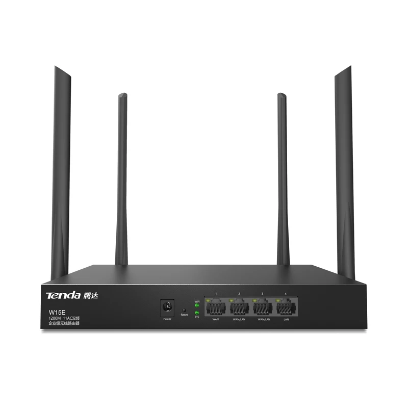 Tenda W15E V2.0 AC1200M Беспроводной Wi-Fi маршрутизатор с 2,4G/5,0G с высоким коэффициентом усиления антенны дома охват Dual Band wi-Fi ретранслятор, приложение Управление