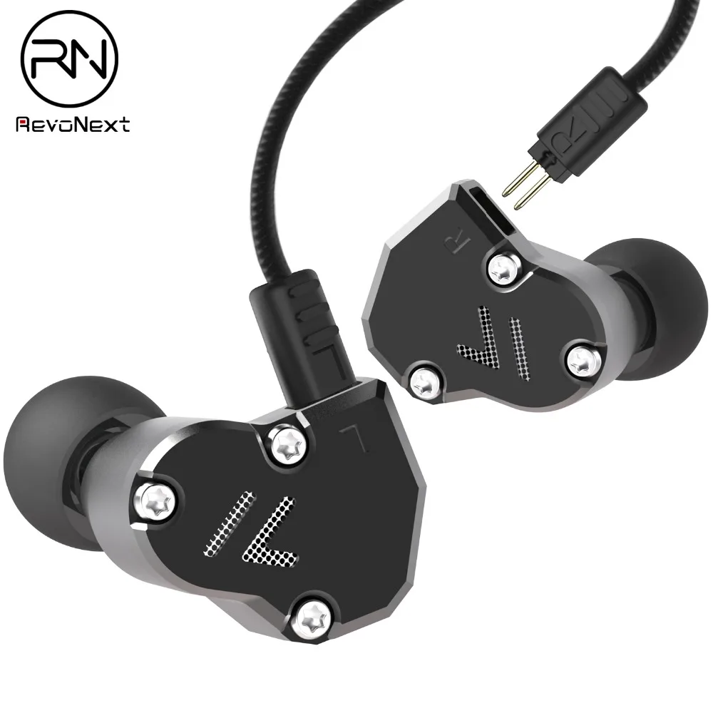 RevoNext QT2 наушники 2DD + 1BA арматура и динамическая гибридная гарнитура Hi Fi глубокий