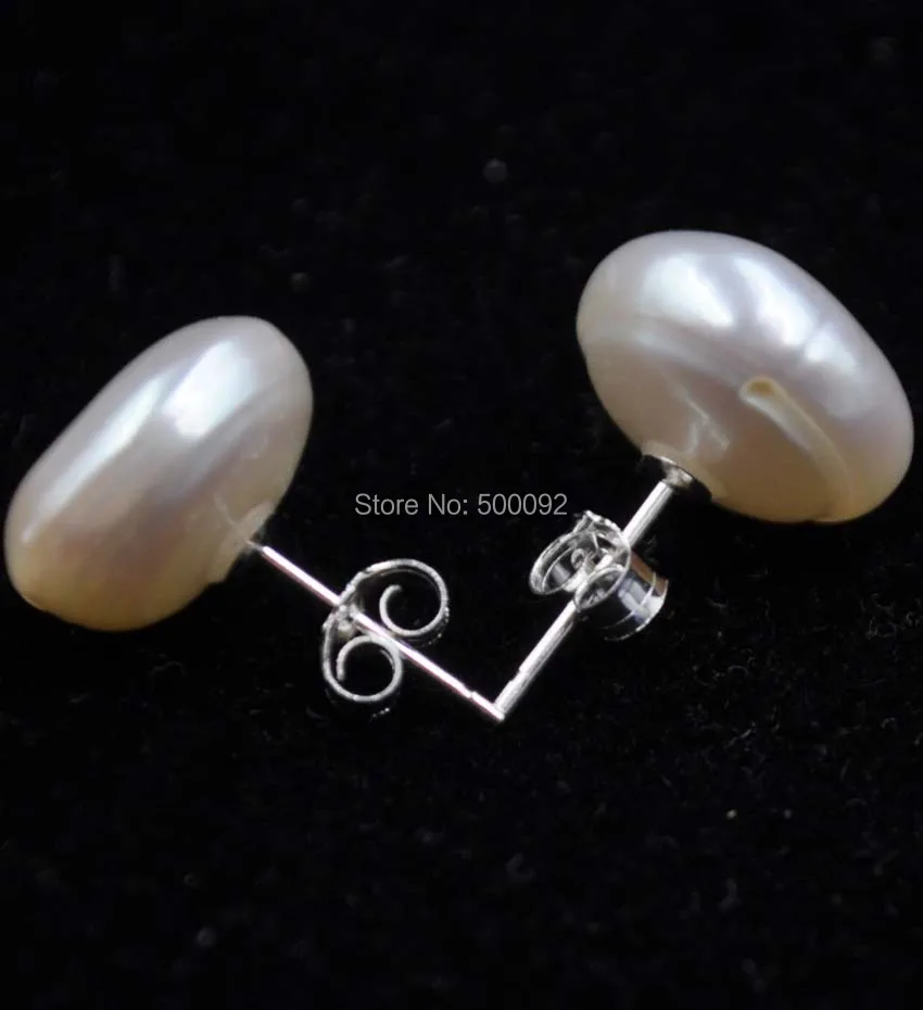 Женские серьги гвоздики с пресноводным жемчугом 13 5 14 мм|pearl stud earrings|stud earringsearrings free