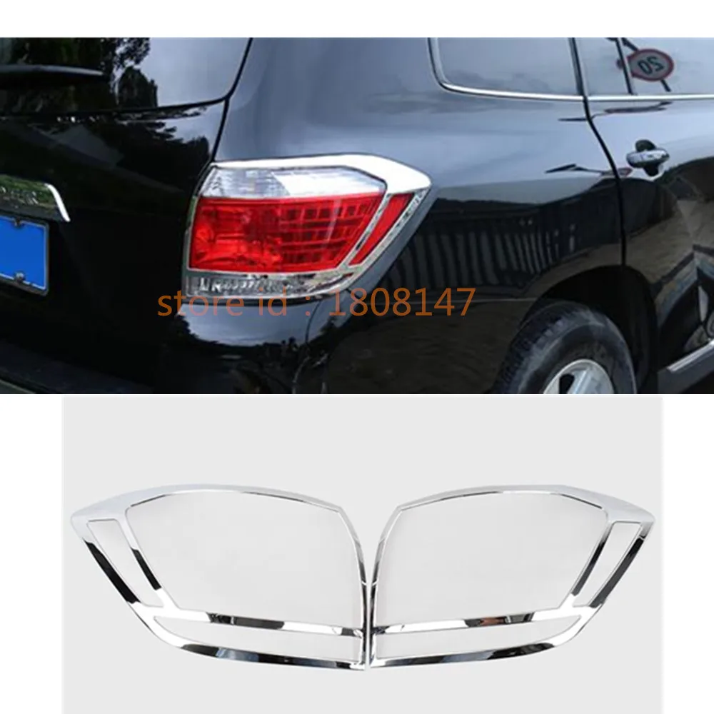 2 шт. хромированные задсветильник фонари для Toyota Highlander 2008 2009 2010 2011|lamp frame|light trimtrim