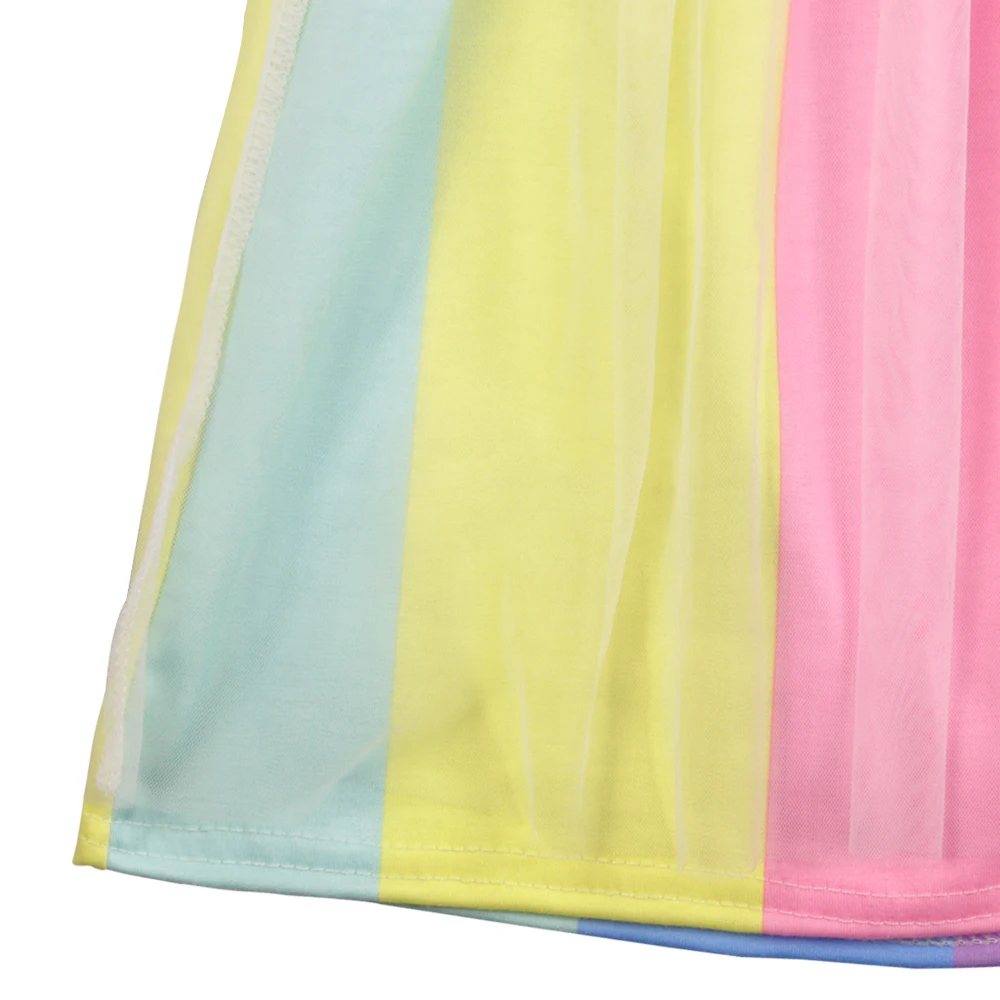 Baby Girls dress Boutique Summer Dress New 2019 Children Rainbow Pattern Girl Dresses Party Clothes | Детская одежда и обувь