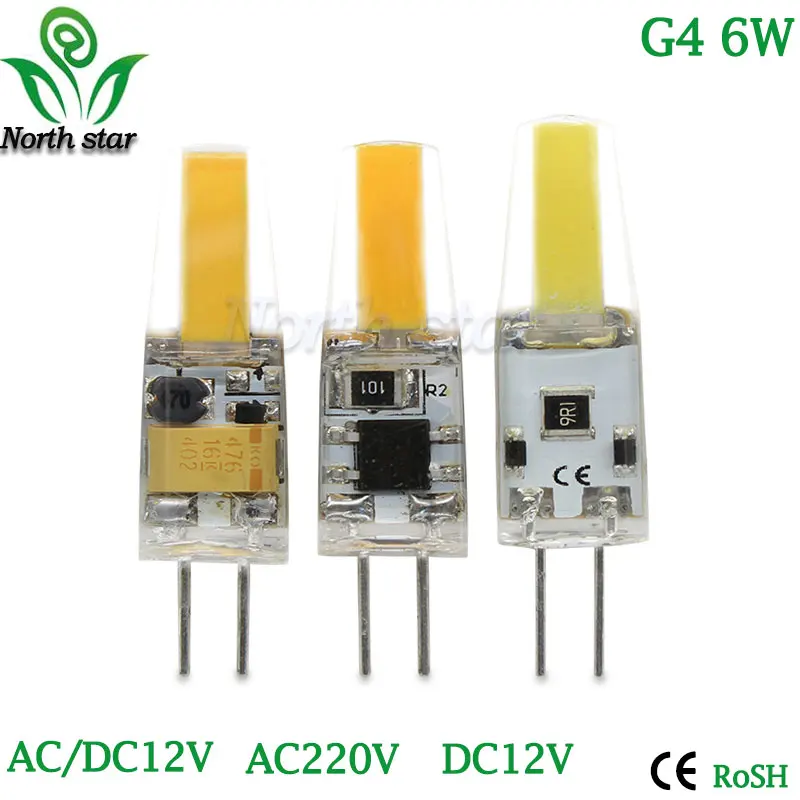 Светодиодный G4 G9 лампа AC/DC 12V 220V 3W 6W 9W 0705 1505 2505 COB SMD светодиодный светильник