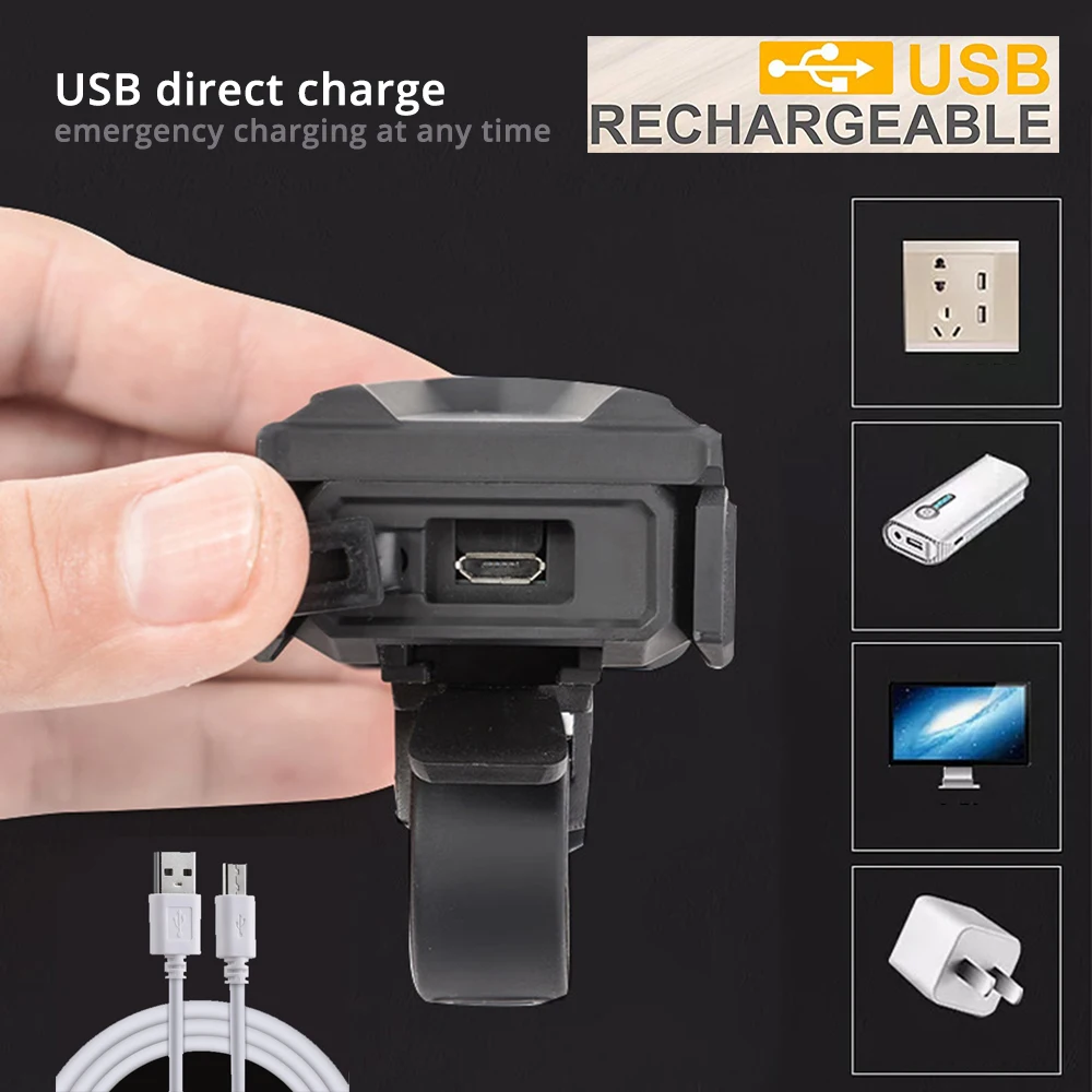Велосипедный светильник с usb-зарядкой, 5 светильник, светодиодный светильник для велосипеда, сенсорный выключатель, водонепроницаемые аксессуары для велоспорта, костюм для ночной езды