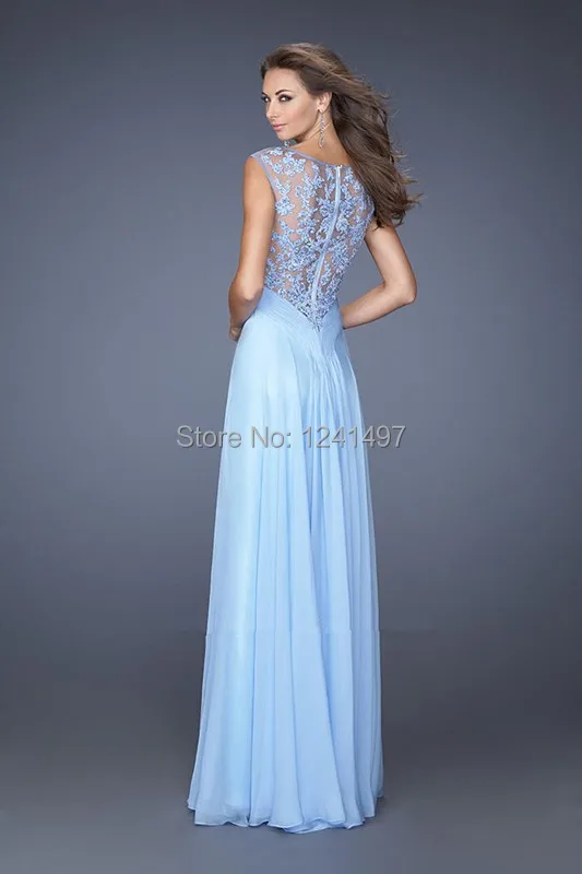 2014 Free Shipping New Custom Size Long Lace Crystals Silk Chiffon Prom vestido de festa Bridesmaid Dress Wedding Party Gown | Свадьбы и