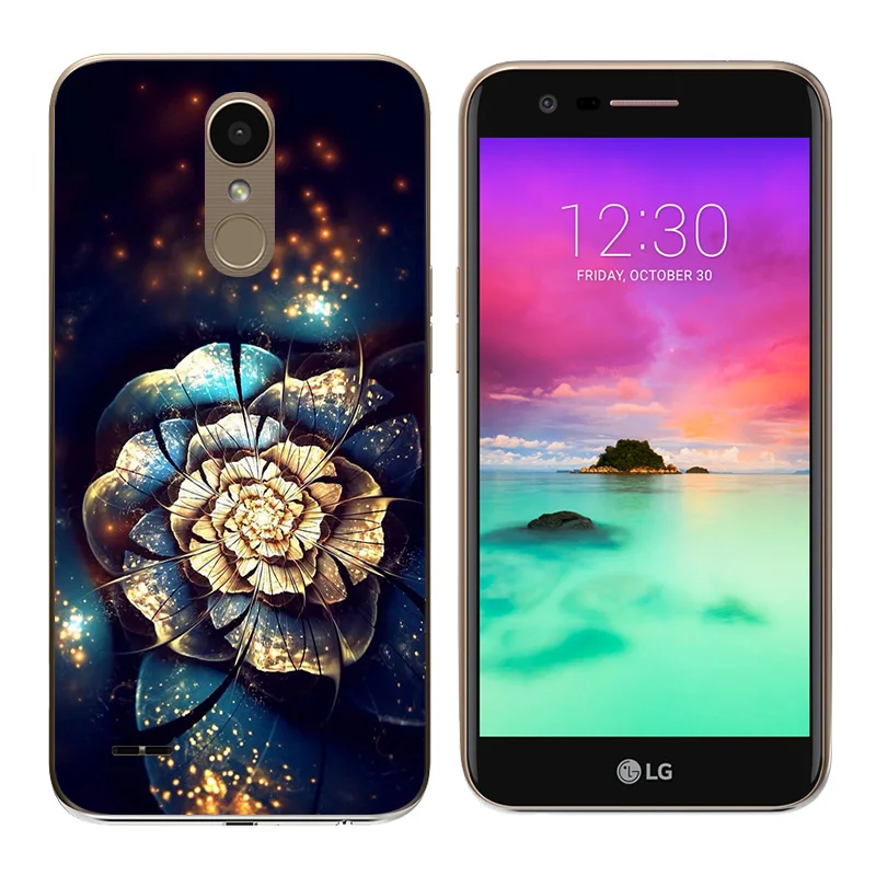 2017 чехол для LG K10 Мягкий силикон с принтом &quotволны&quot LV5/K10 X400 M250 M250N чехлы