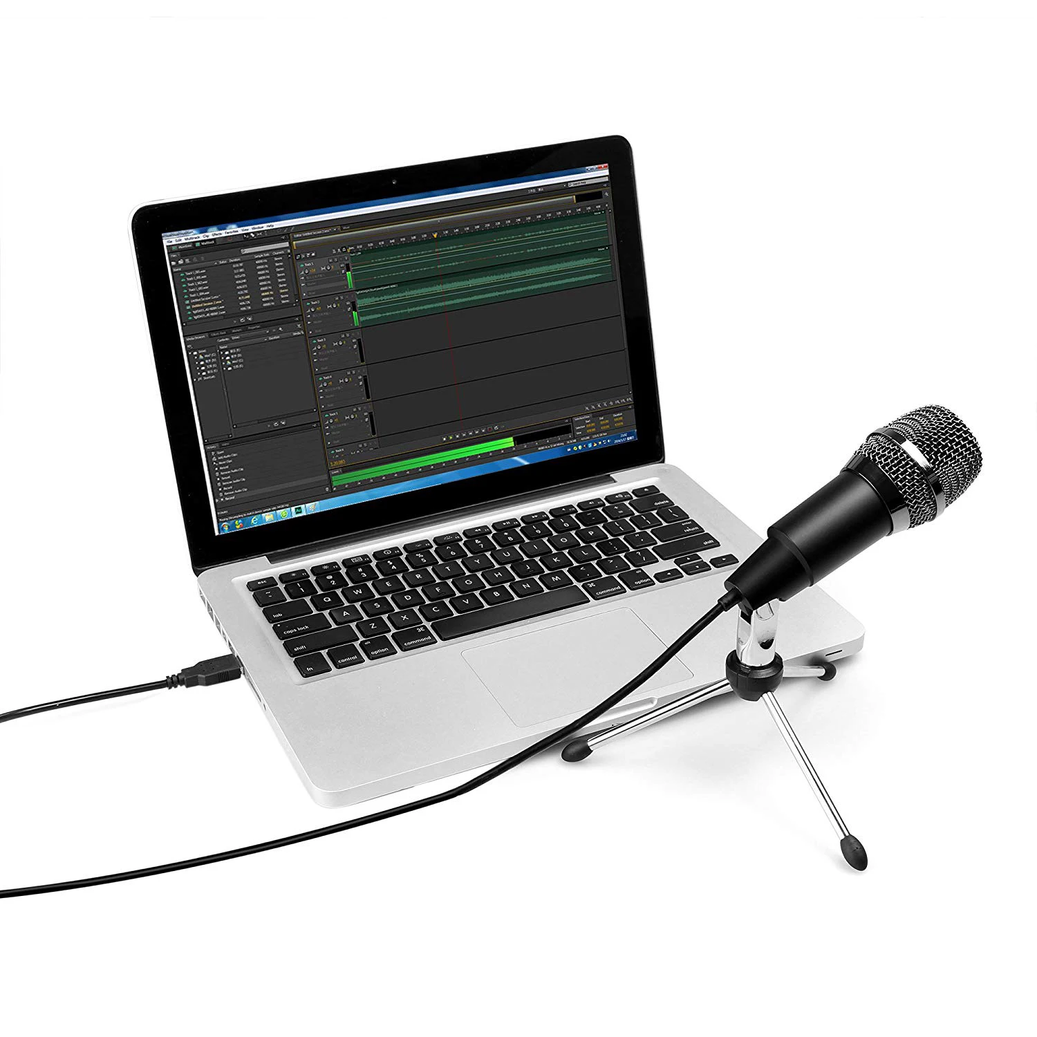 USB Microphone Plug &ampPlay Home Studio Condenser for Skype Recordings YouTube Google Voice Search Games( |