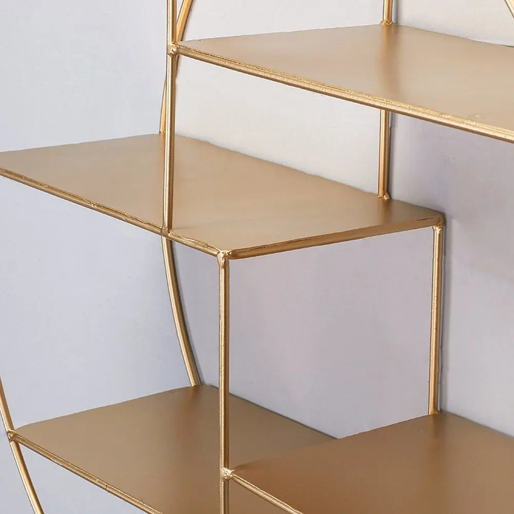 Кованые четырехуровневые круглые простые золотые настенные украшения для