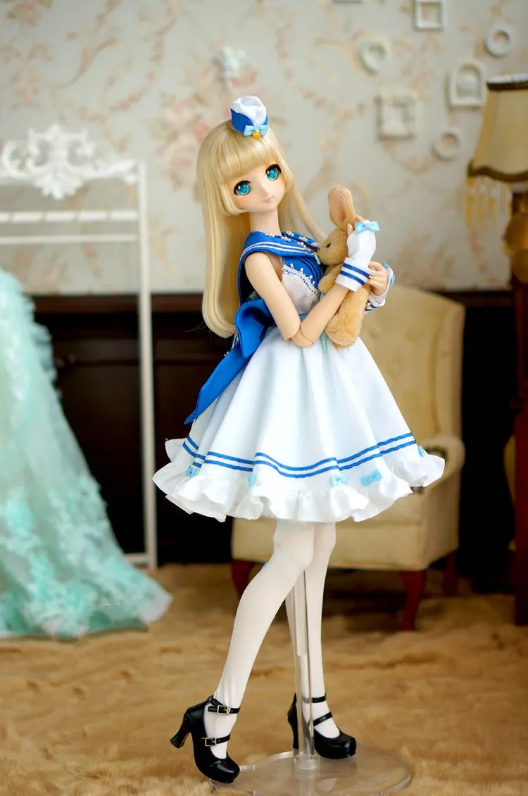 Estartek MW001 1/3 1/4 индивидуальные темно синие Униформа костюм для BJD SD DD куклы фигурку
