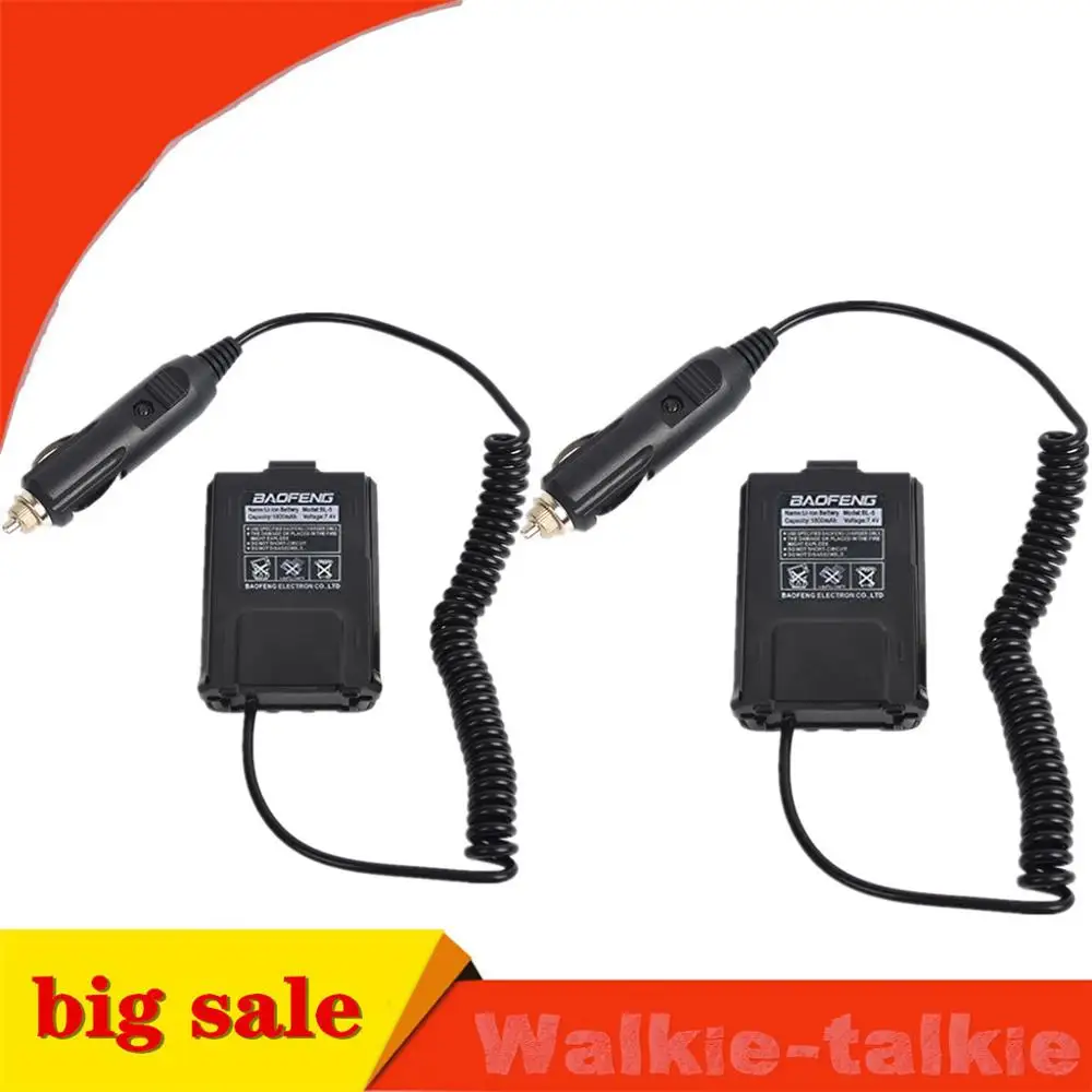 2 шт. Baofeng UV-5R батарея Eliminator Автомобильное зарядное устройство UV 5R портативный радио зарядка автомобиля UV-5RE UV-5RA рация адаптер для автомобильного радио