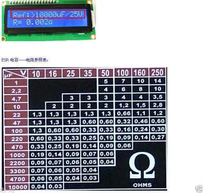 Измеритель сопротивления внутреннего аккумулятора Вольтметр + измеритель