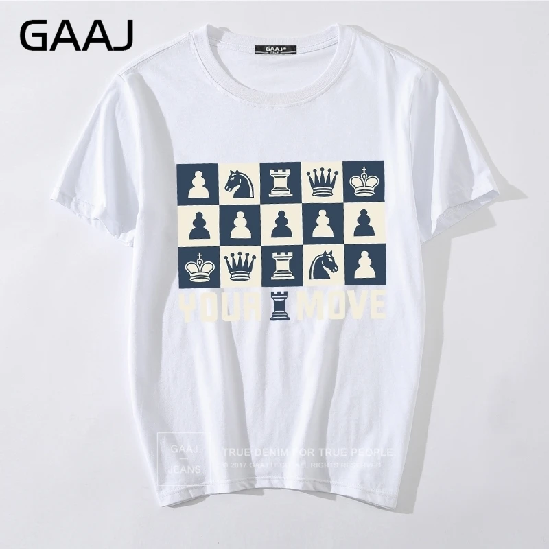 Мужские футболки повседневная одежда смешные международные шахматы ваш движок