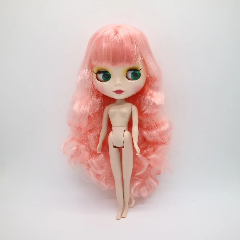 Обнаженная кукла blyth, розовые волосы фабричная кукла, подходит для DIY ksm32147