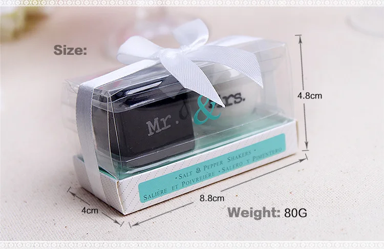 Mr. and Mrs. Керамические шейкеры для соли и перца 12 компл./лот свадебные подарки