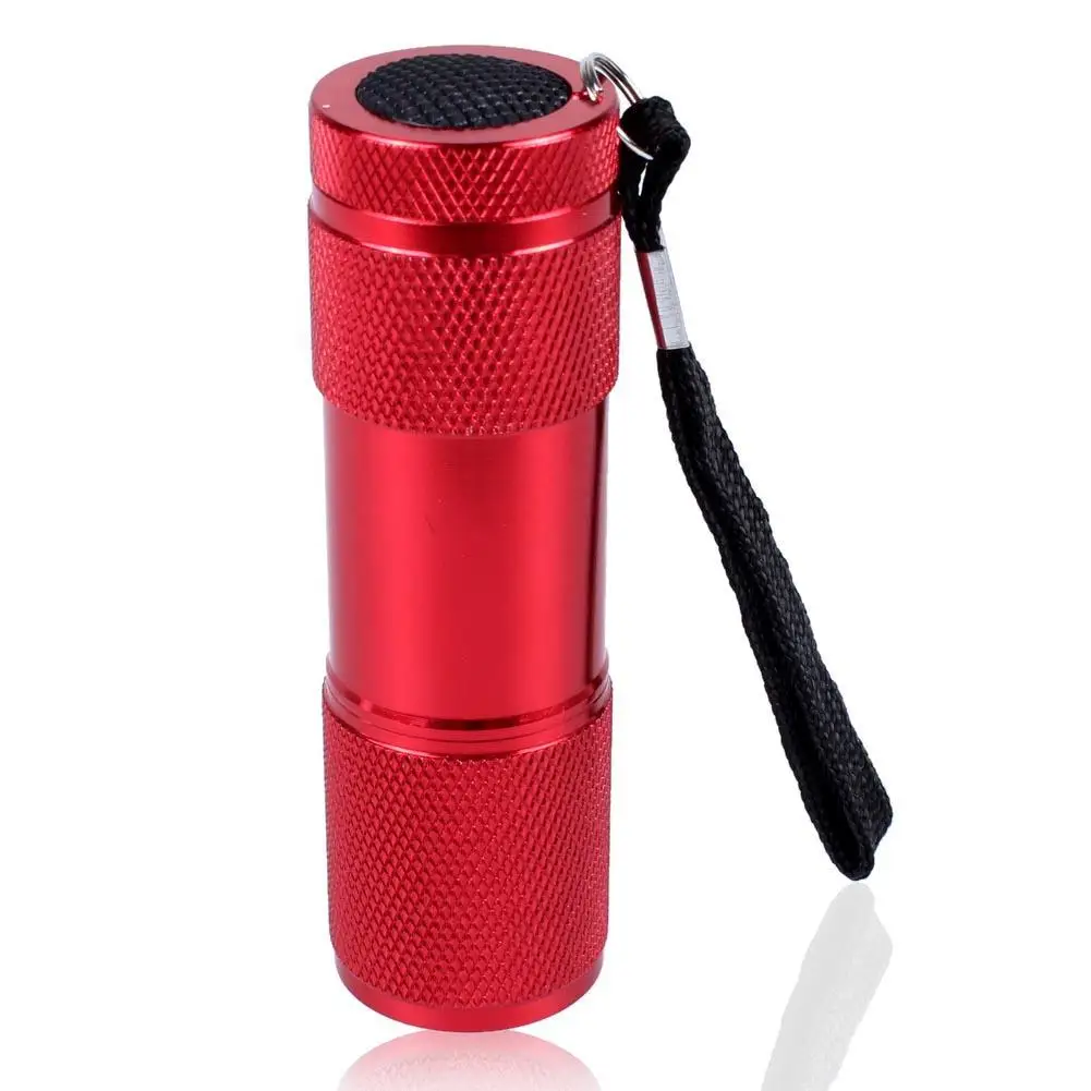 9 светодиодный яркий белый свет алюминиевый мини портативный фонарик лампа