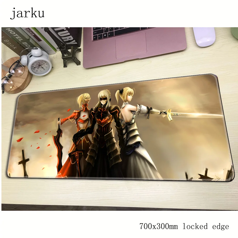 Коврик для мыши Fate Saber, геймер, 700x300 мм, коврик для мыши, большой игровой коврик для мыши, большой коврик для мыши с рисунком, стол для компьютера, padmouse