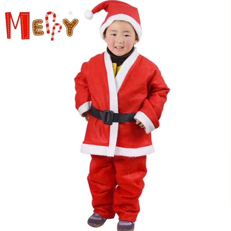 Комплект из пяти предметов Рождественская одежда шапка бородка костюм Санта