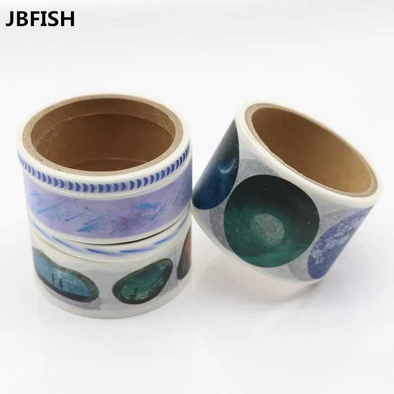 Японская Васи лента JBFISH разноцветные пастельные узоры Набор Декоративной