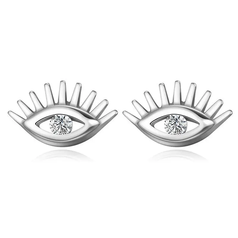 silver color Fengxiaoling 925 пробы серебряные серьги с цирконием кубической огранки для женщин модные вечерние ювелирные изделия - Окраска металла: silver color