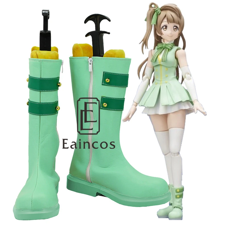 Аниме Love Live! Старт тире! Обувь для костюмированной вечеринки Minami Kotori Зеленые