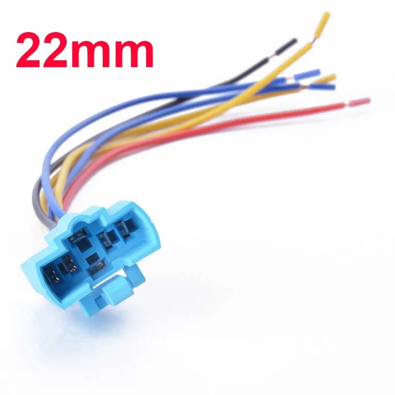 22mm socket 16 мм 19 мм 22 мм кабельная розетка для металлического кнопочного переключателя проводки 2-6 проводов стабильный светильник - Цвет: 22mm socket
