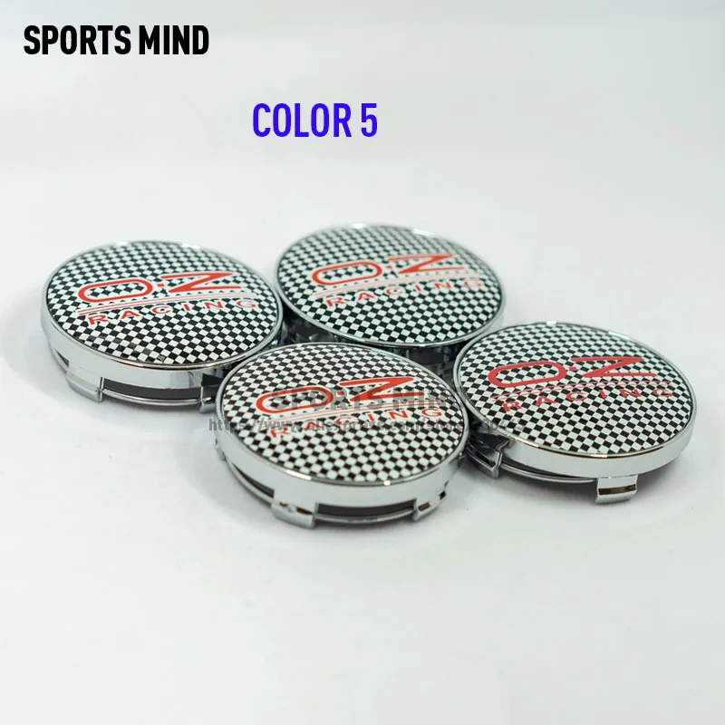 COLOR 5 4 шт./лот 14 видов цветов 60 мм OZ Racing Центральная втулка колеса автомобиля Кепки, футболка с принтом "автомобиль" эмблема значок Логотип центра колеса Кепки Этикетка автомобилей Средства для укладки волос - Цвет: COLOR 5
