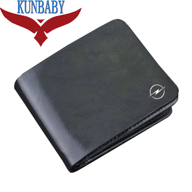 KUNBABY, высокое качество, натуральная кожа, Черная Сумка для документов, кошелек, посылка для карт, держатель для монет, чехол для Opel