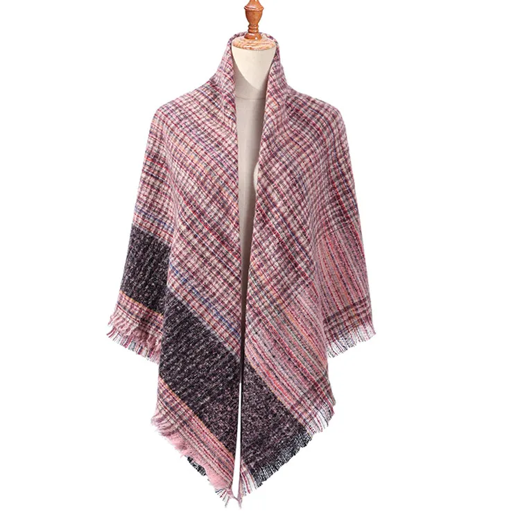 F25 Squre scarf Клетчатые шарфы; женские шарфы; зимние кашемировые шарфы; квадратные шали для женщин; обертывания; вязаное одеяло; бандана; теплые шарфы - Цвет: F25 Squre scarf