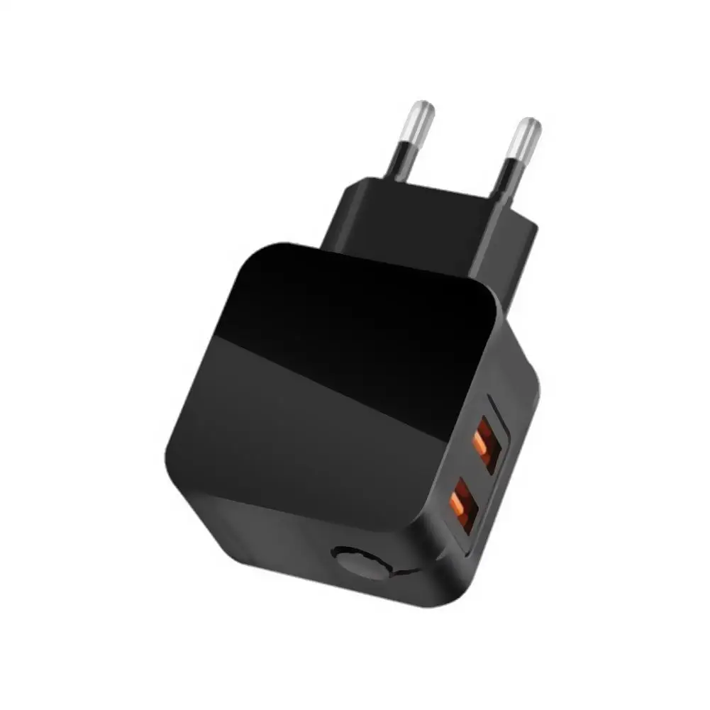 Зарядное устройство с 2USB разъемами 5V2.4A VDE светодиодный дисплей быстрой зарядкой