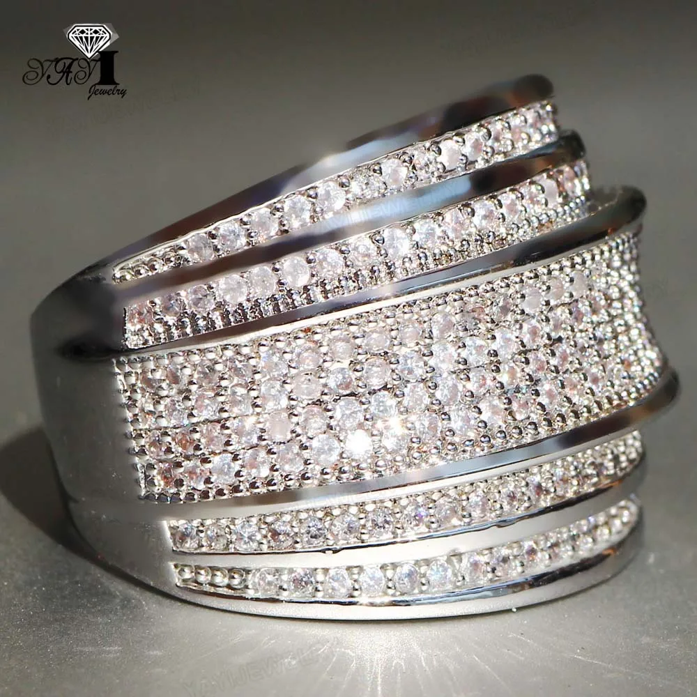 Ювелирные изделия yayi принцесса огранка 7.4CT белый циркон серебряный цвет обручальные кольца с сердцем вечерние кольца для девочек Подарки 843