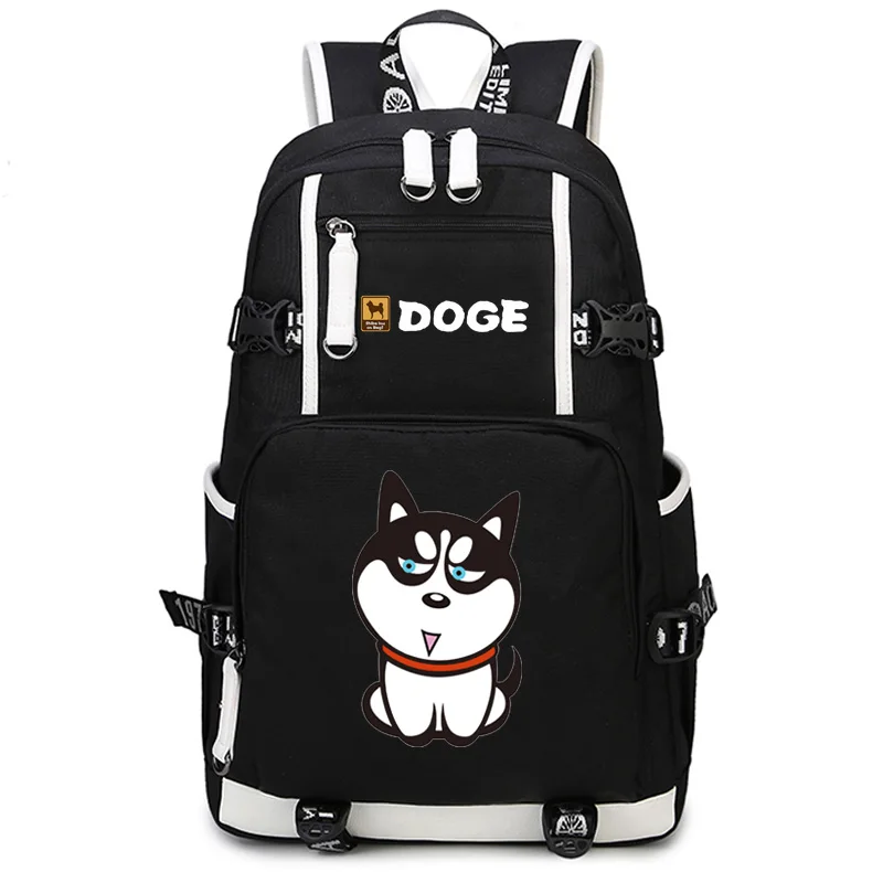 Аниме Shiba Inu Doge рюкзак для ноутбука из плотной ткани детская школьная сумка