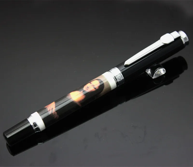 JINHAO 8126 белый фарфор 18 KGP Средний Перьевая ручка розовый цвет сливы ручка
