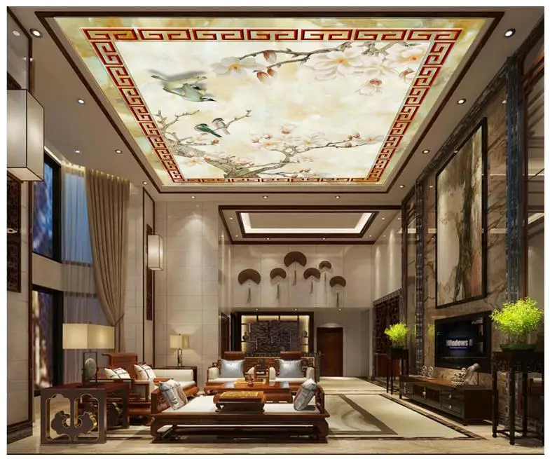 Пользовательские 3d фото обои потолочные фрески Китайская орхидея xiangsheli