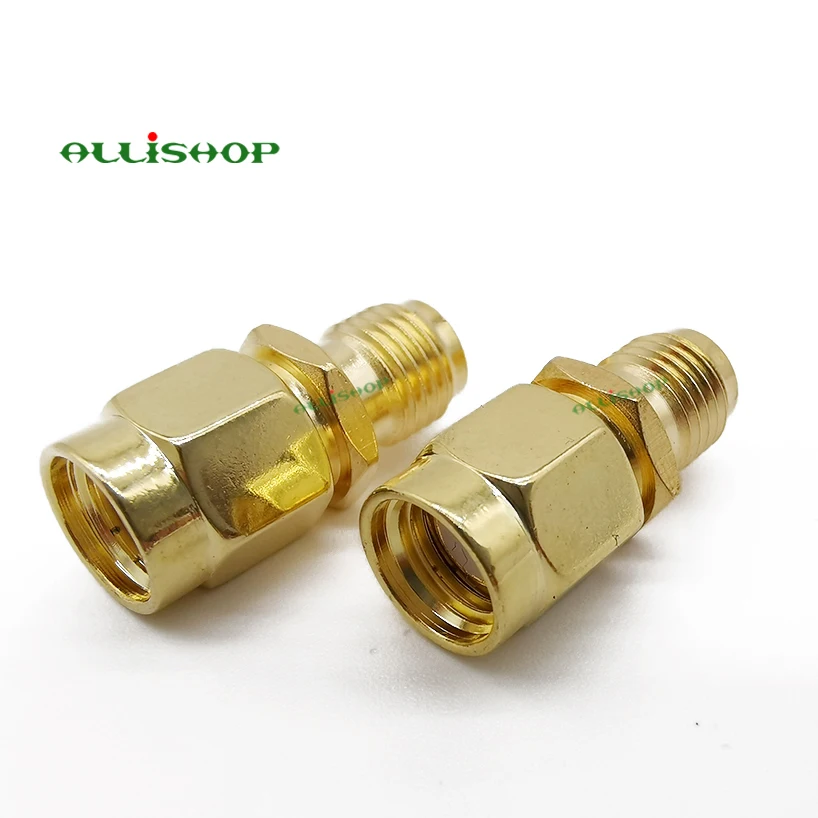 Фото 2Pcs RF SMA Adapter RP Male to Female Wire Terminal Copper Connector Jack Goldplated Straight for Wireless Antenna Обустройство 2Pcs RF SMA Adapter RP Male to Female Wire Terminal Copper Connector Jack Goldplated Straight for Wireless Antenna Обустройство